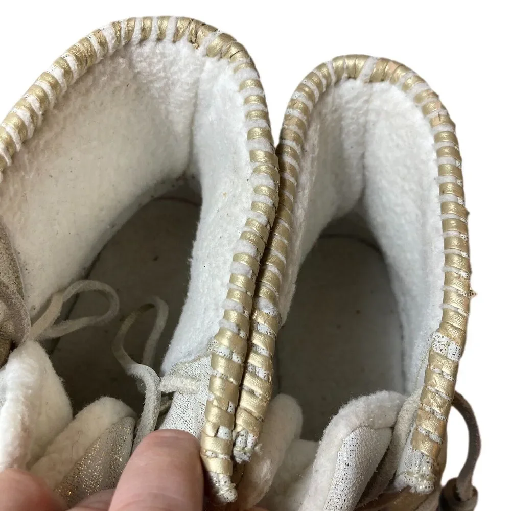 Jack Rogers Chloe Duck Boots Lace Up Women 6 Navy Cream